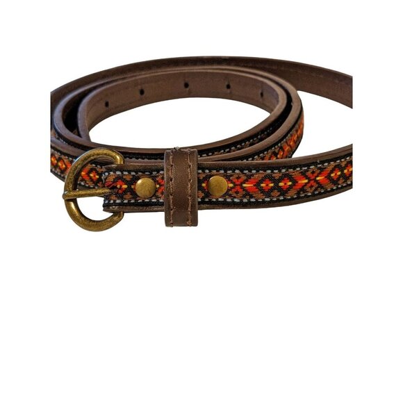 Southwestern Aztec Embroidered Women's Belt Size M(29-33in) - Picture 2 of 4